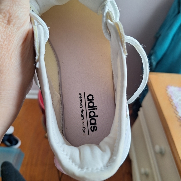 Adidas white Cloudfoam QT Flex lightweight sneakers with memory foam women's 8 - Picture 16 of 16